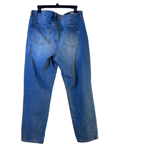 Blank NYC The Madison Crop Women's Blue High Rise Distressed Jeans Size 31 - Picture 2 of 7